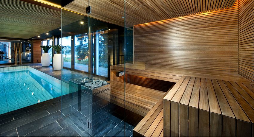 Kúpalisko s bazénom: projekt úžasného saunového komplexu pre relaxáciu