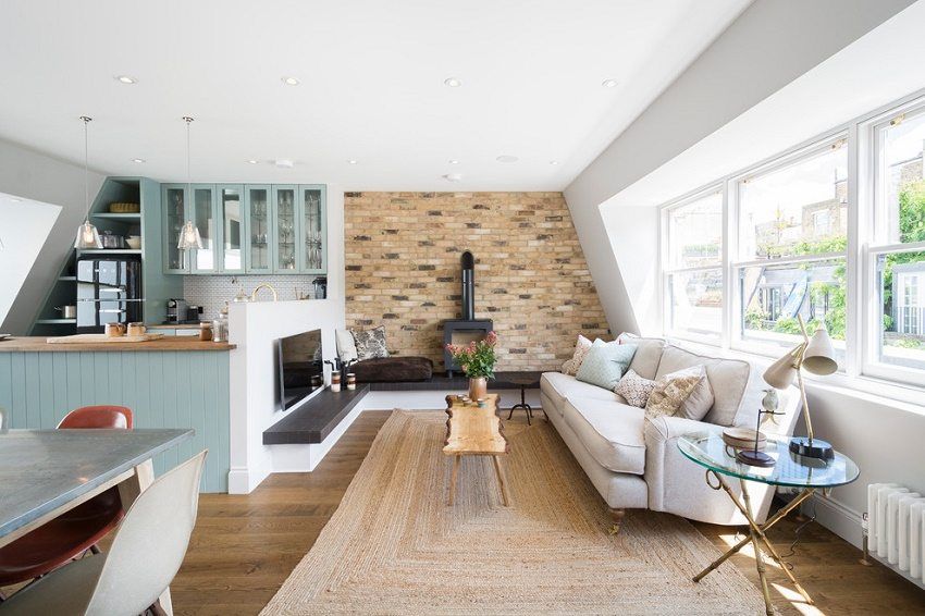 Návrh kuchyne v kombinácii s obývacou izbou: fotografie moderných interiérov