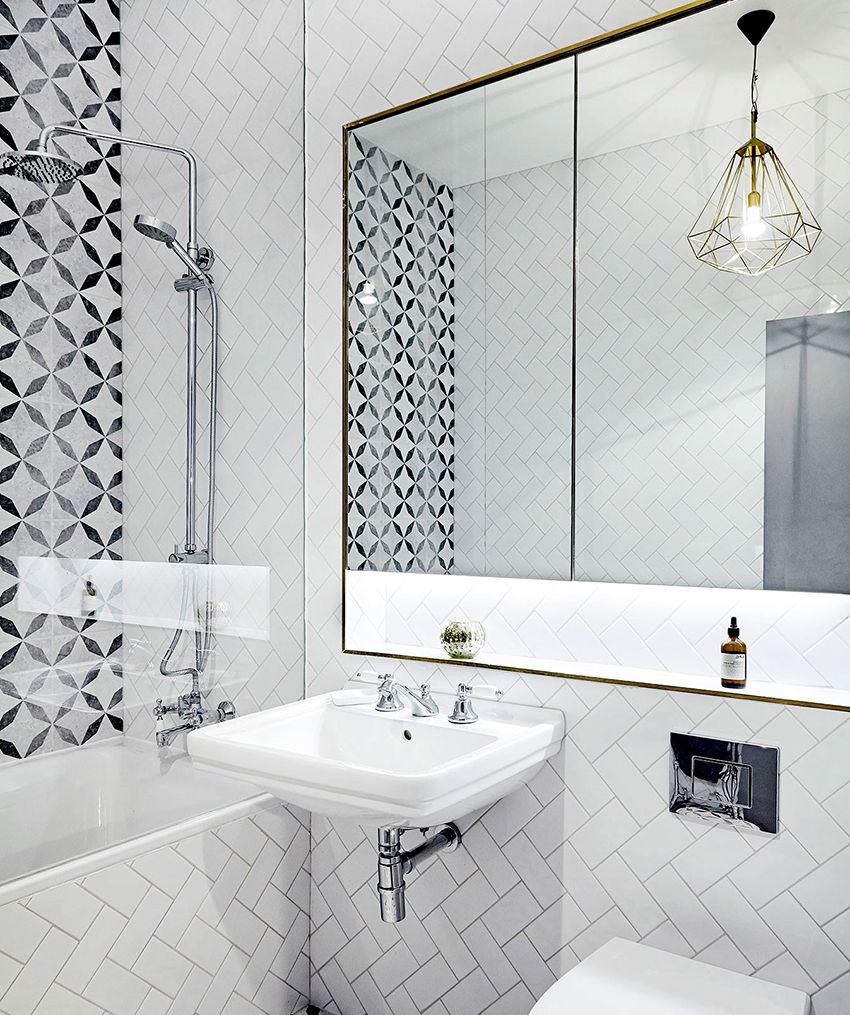 Kúpeľňový dizajn so sprchou: netriviálne varianty dizajnu
