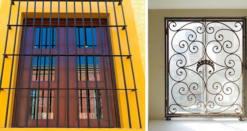 Kované železné tyče na oknách: dekorácia a spoľahlivá ochrana domu