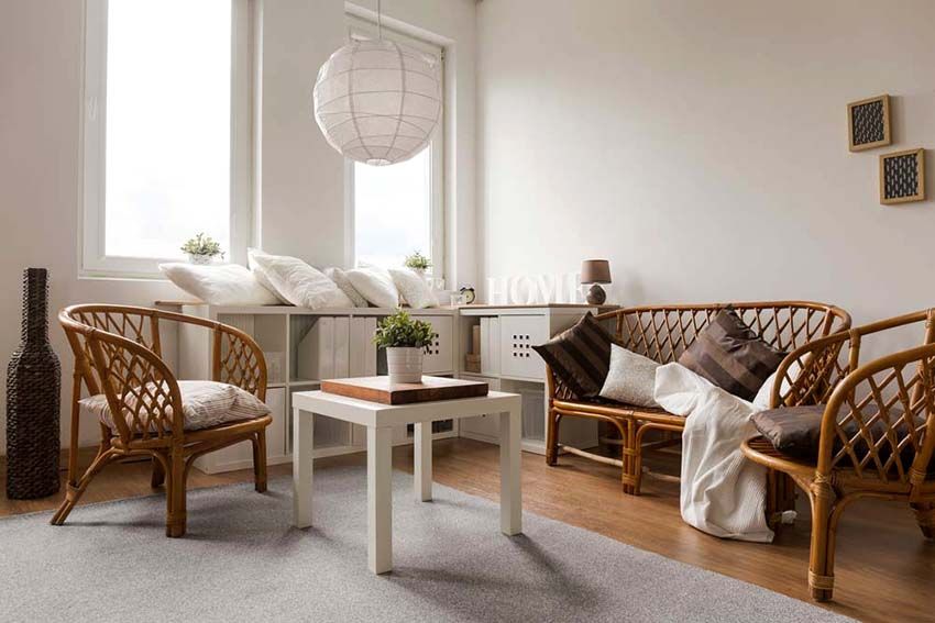 Ratanový nábytok: tkaná čipka v interiéri