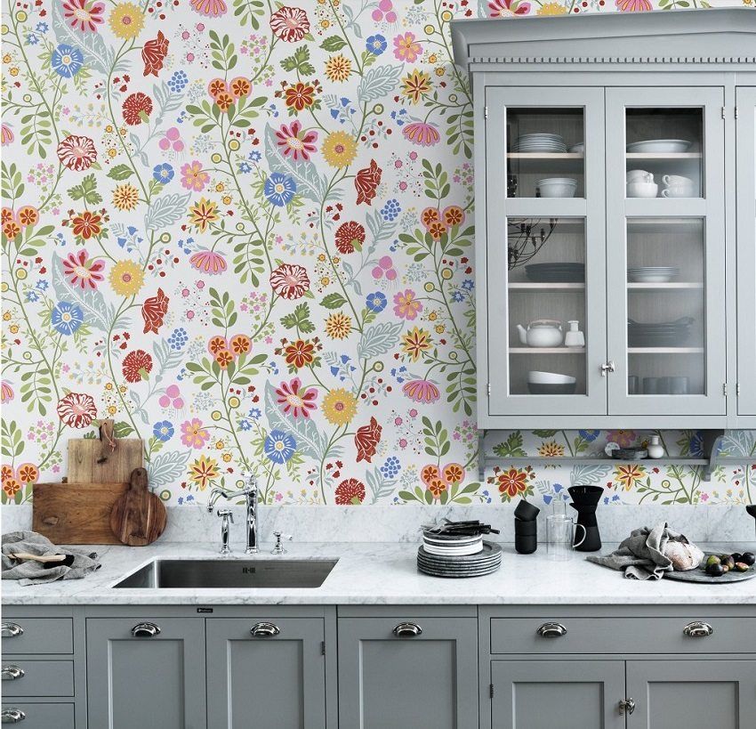 Umývateľná tapeta pre kuchyňu: katalóg nápadov na vytváranie interiérov