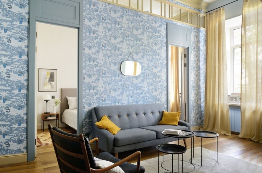 Tapety pre obývaciu izbu: fotografie interiérov so zaujímavým dizajnom