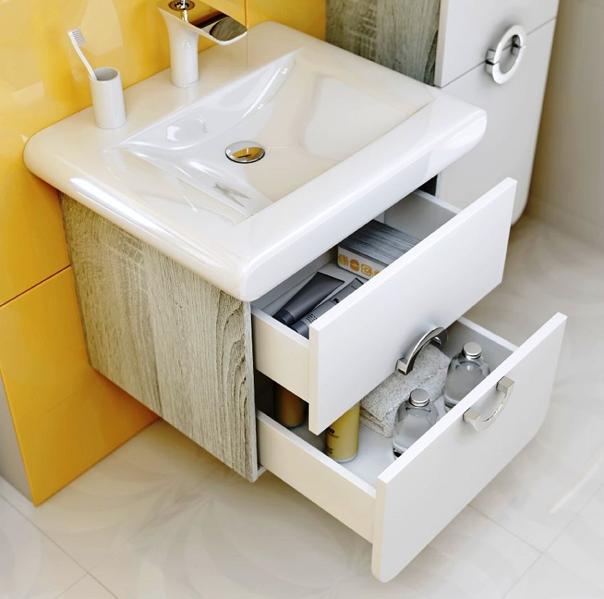 Umývadlo so skriňou v kúpeľni: pohodlný a funkčný prvok miestnosti