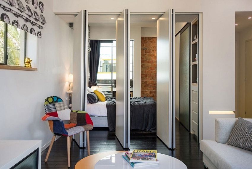 Sklopná interiérová kniha dverí: originálny dizajn a úspora miesta